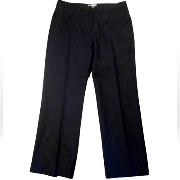 Pendleton Dress Slacks Black Virgin Wool Lined Business Office Size 14 - Picture 1 of 10
